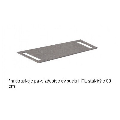 Kame HPL dvipusis stalviršis su dviem angom rankšluosčiams, pilkas mėnulis (pasirenkami dydžiai)