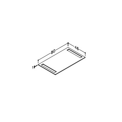 Kame HPL dvipusis stalviršis su dviem angom rankšluosčiams, pilkas mėnulis (pasirenkami dydžiai)