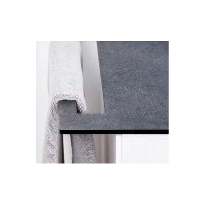 Kame HPL dvipusis stalviršis su dviem angom rankšluosčiams, pilkas mėnulis (pasirenkami dydžiai)