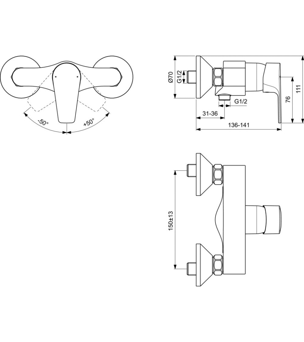 Ideal Standard Cerafine D dušo vandens maišytuvas