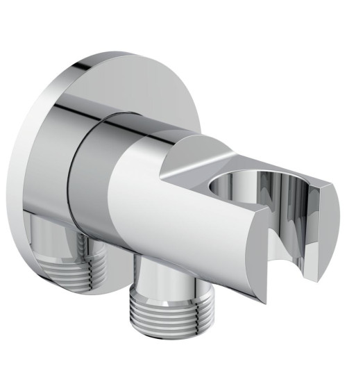Ideal Standard dušo žarnos pajungimo alkūnė su laikikliu, chromo sp., BC807AA