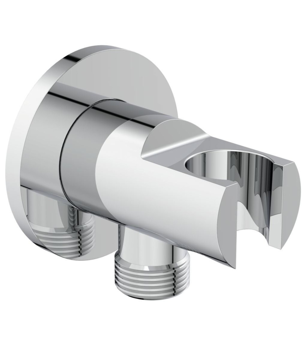 Ideal Standard dušo žarnos pajungimo alkūnė su laikikliu, chromo sp., BC807AA
