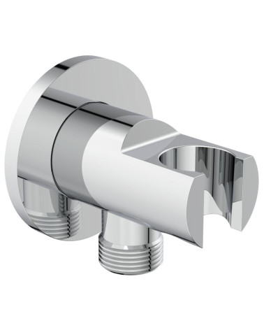 Ideal Standard dušo žarnos pajungimo alkūnė su laikikliu, chromo sp., BC807AA
