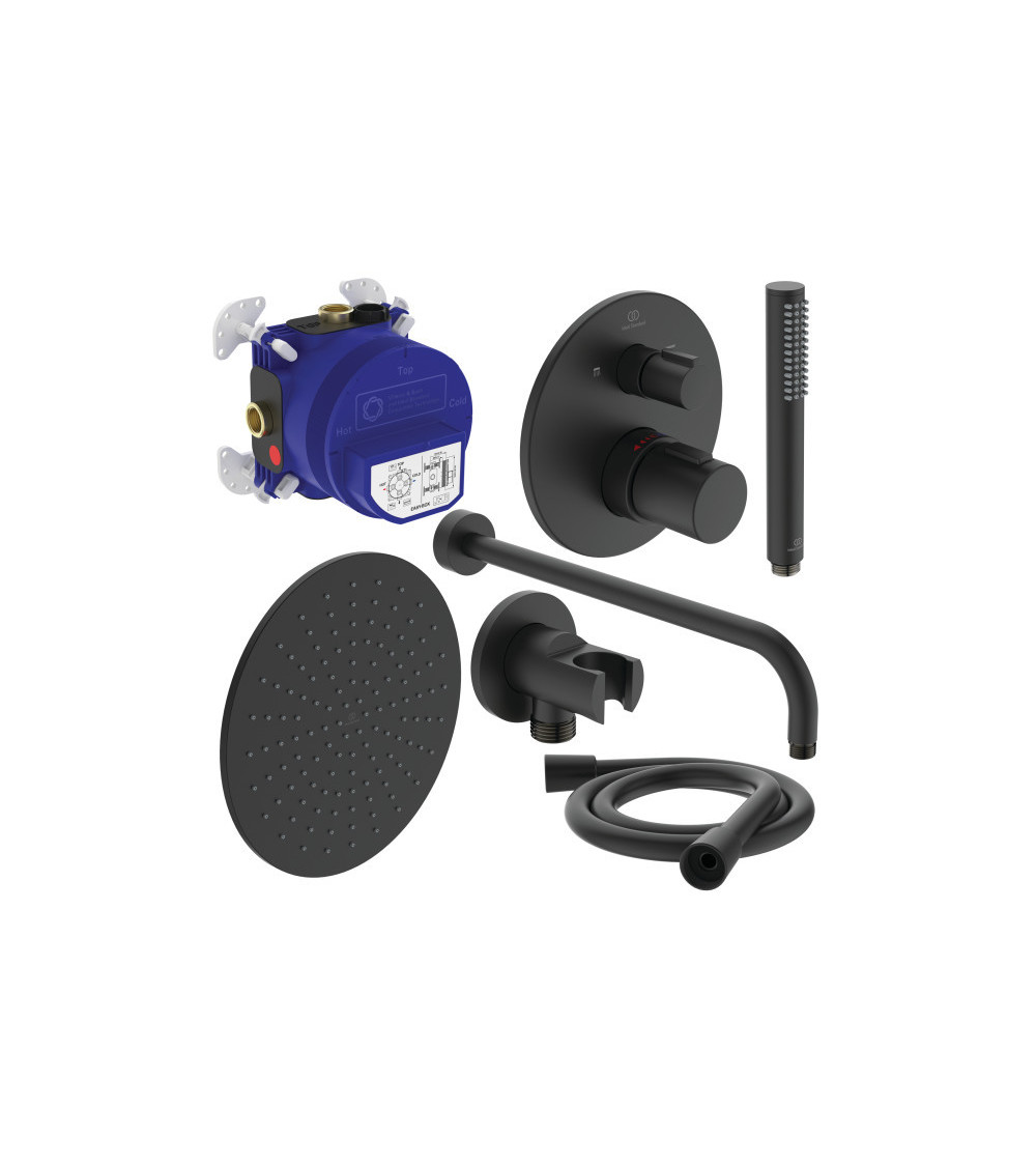 Ideal Standard Ceratherm T100 potinkinė termostatinė dušo sistema su 300mm lietaus galva, A7573XG