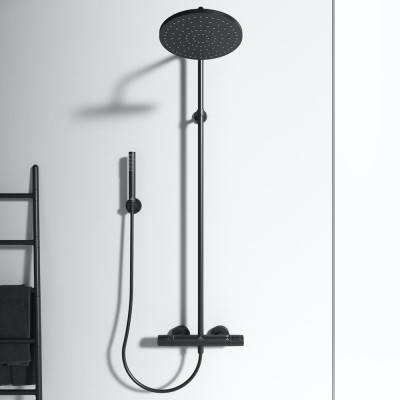 Ideal Standard CERATHERM T25 (BC748XG) termostatinė dušo sistema, juodos matinės spalvos