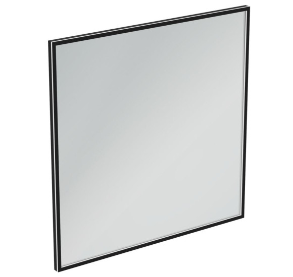 Ideal Standard kvadratinis veidrodis su apšvietimu 120x120cm,juodas rėmelis