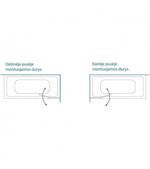 Vonios sienelė Brasta Glass Maja Plius, pasirenkamas dydis