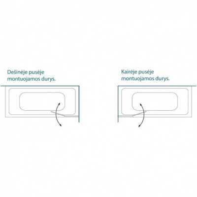 Vonios sienelė Brasta Glass Maja Plius, pasirenkamas dydis