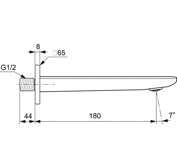 Ideal Standard Conca vonios snapas 180mm, PVD spalvos
