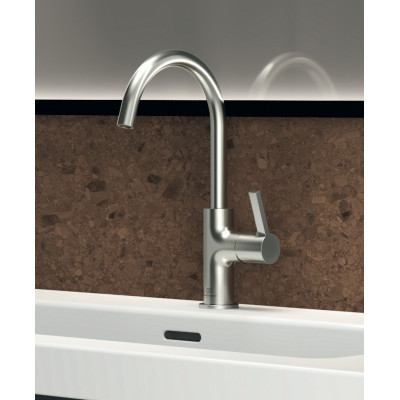 Ideal Standard Joy BC777 aukštas maišytuvas praustuvui su sukamu snapu, PVD spalvos