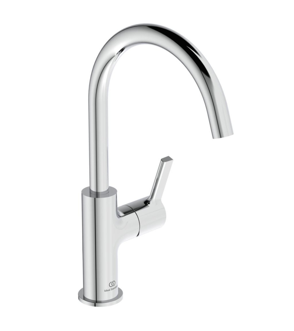 Ideal Standard Joy BC778 aukštas maišytuvas praustuvui su sukamu snapu, PVD spalvos