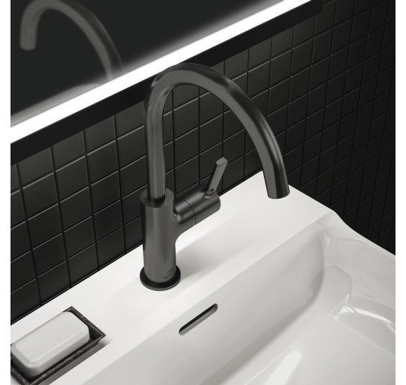 Ideal Standard Joy BC778 aukštas maišytuvas praustuvui su sukamu snapu, PVD spalvos