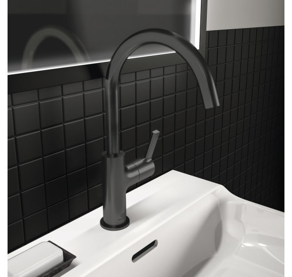 Ideal Standard Joy BC778 aukštas maišytuvas praustuvui su sukamu snapu, PVD spalvos