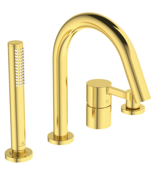 Ideal Standard Joy vonios maišytuvas, montuojamas į kraštą, 4-ių dalių BC789, PVD spalvos