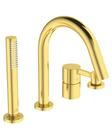 Ideal Standard Joy vonios maišytuvas, montuojamas į kraštą, 4-ių dalių BC789, PVD spalvos