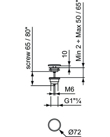 Ideal Standard IPALYSS dugno vožtuvas (spalvoti keraminiai dangteliai)
