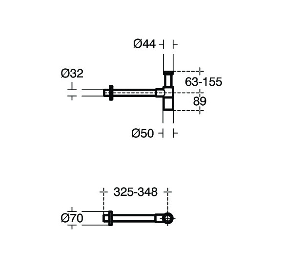 Ideal Standard sifonas praustuvui, PVD spalvos