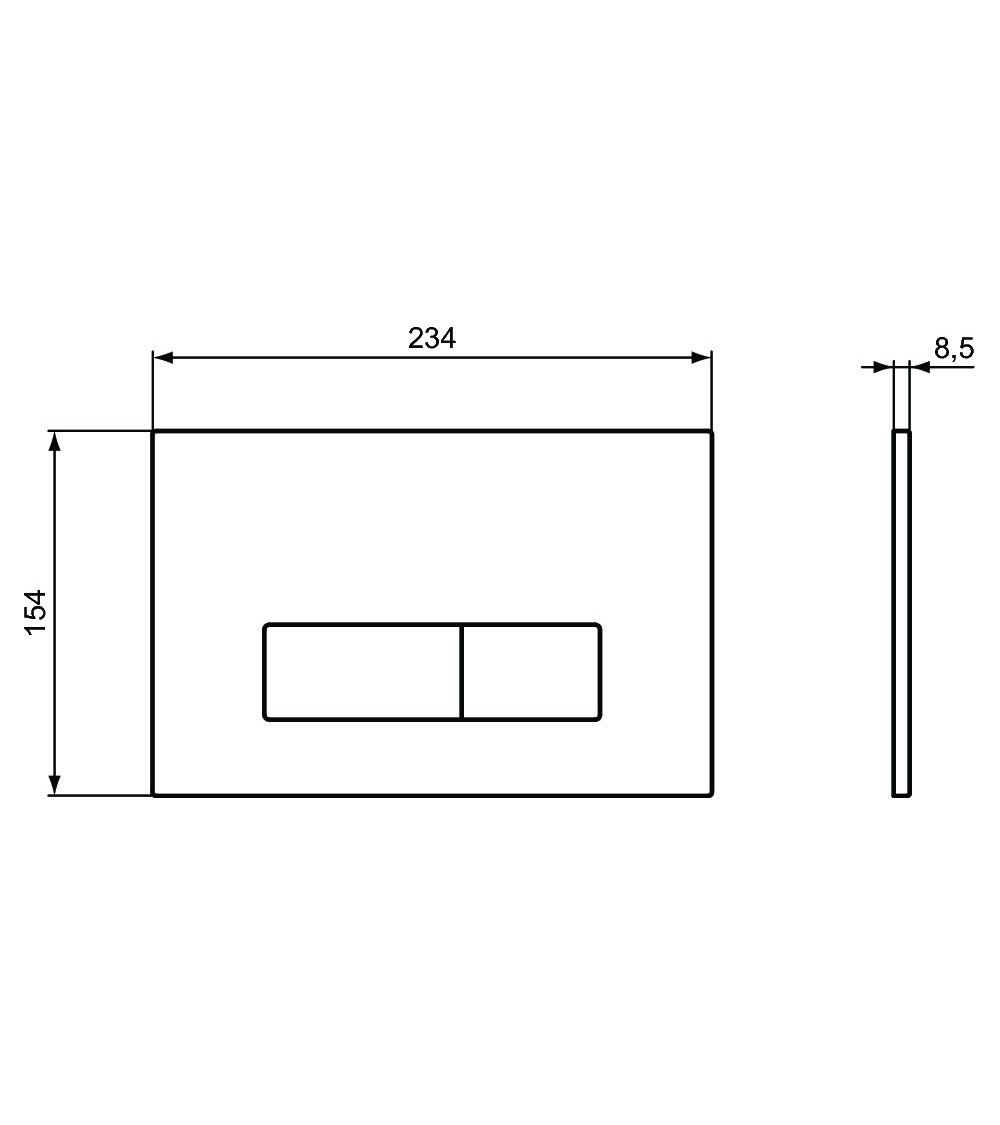 Ideal Standard Oleas™ M2 nuleidimo klavišas, pasirenkamos spalvos, R0121AC, R0121A6, R0121AA
