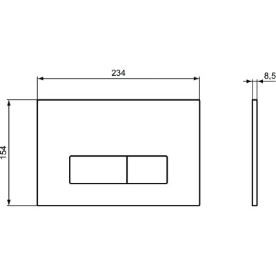 Ideal Standard Oleas™ M2 nuleidimo klavišas, pasirenkamos spalvos, R0121AC, R0121A6, R0121AA