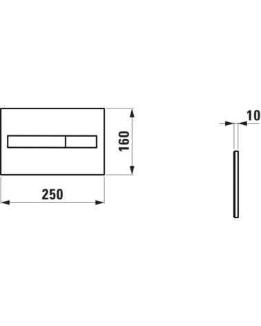 Laufen LIS vandens nuleidimo klavišas