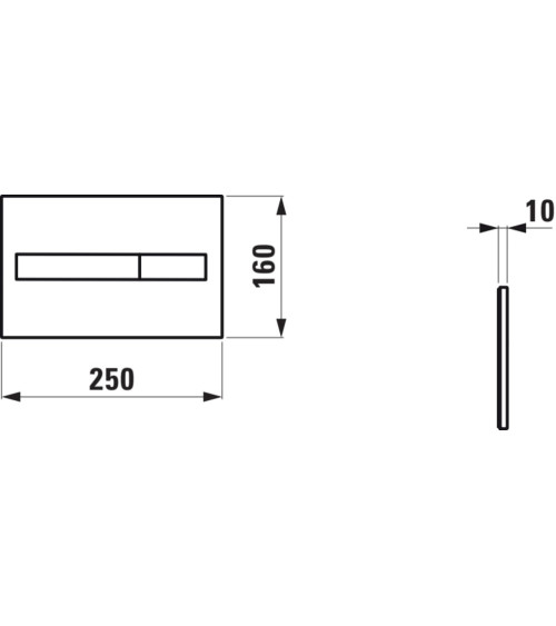 Laufen LIS vandens nuleidimo klavišas