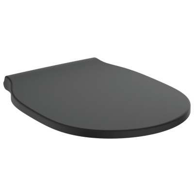 Ideal Standard Connect Air juodas matinis klozeto dangtis su Soft close funkcija