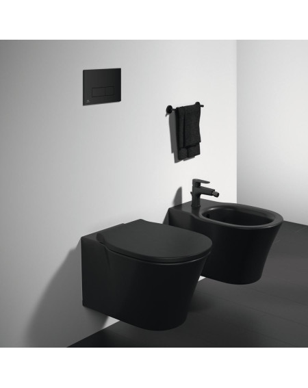 Ideal Standard Connect Air pakabinamas juodas bide 360x540mm