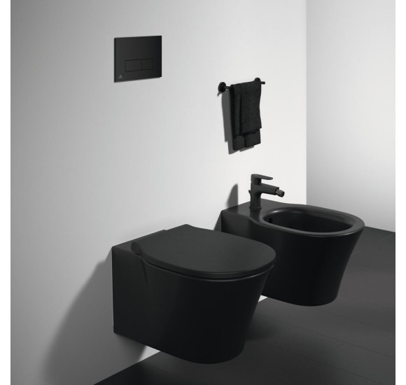 Ideal Standard Connect Air pakabinamas juodas bide 360x540mm