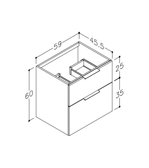 Kamė spintelė BIG, montuojama po praustuvu (pasirenkami dydžiai)