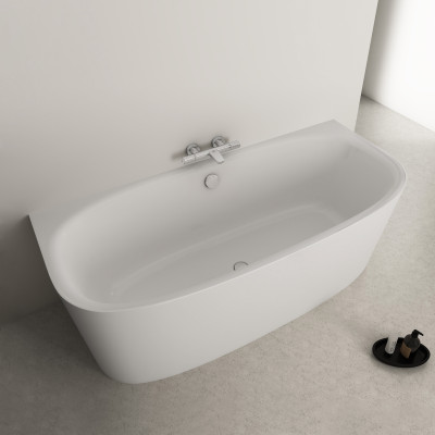 Ideal Standard Dea prie sienos statoma balta vonia 180x80 su prisipildymo per sifoną funkcija