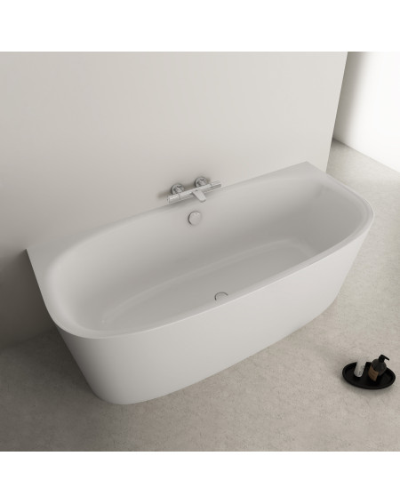 Ideal Standard Dea prie sienos statoma balta vonia 180x80 su prisipildymo per sifoną funkcija