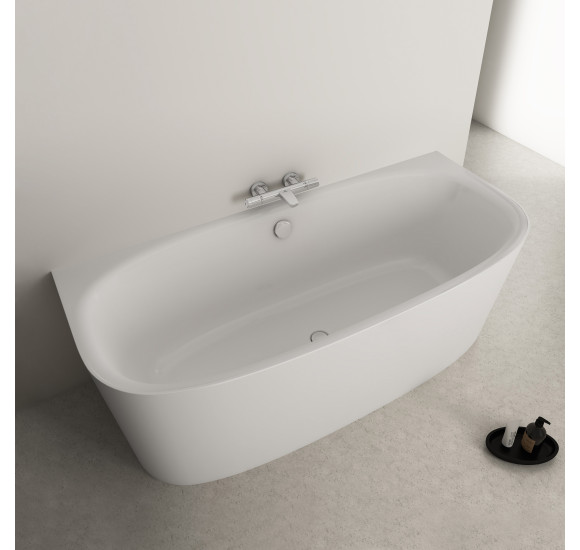 Ideal Standard Dea prie sienos statoma balta vonia 180x80 su prisipildymo per sifoną funkcija