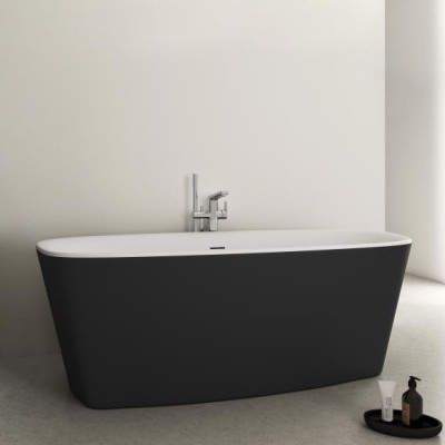 Ideal Standard Dea laisvai pastatoma vonia baltas vidus, juodi šonai, K8720V3