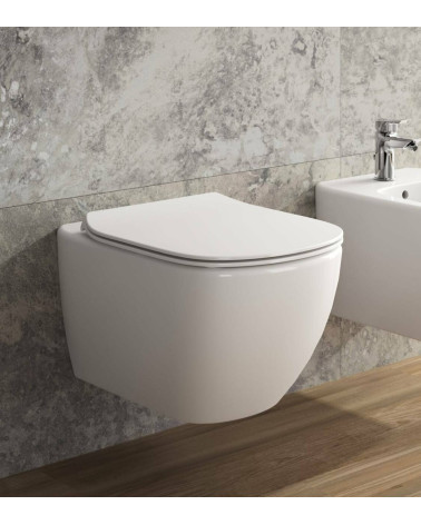 Ideal Standard TESI pakabinamas klozetas (Aquablade),  su "Soft close" dangčiu, T354601