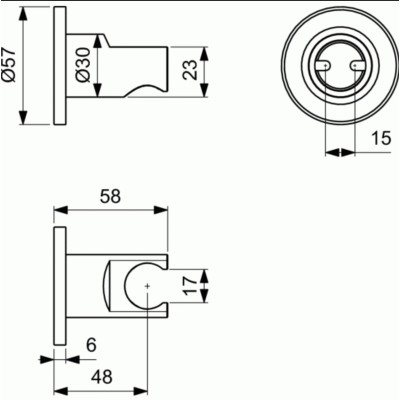 Ideal Standard rankinio dušelio laikiklis, tvirtinamas prie sienos, pasirinkite spalvą