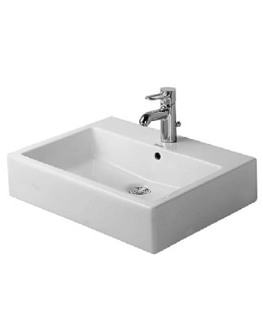 Duravit Vero pastatomas praustuvas su anga maišytuvui, 595x465