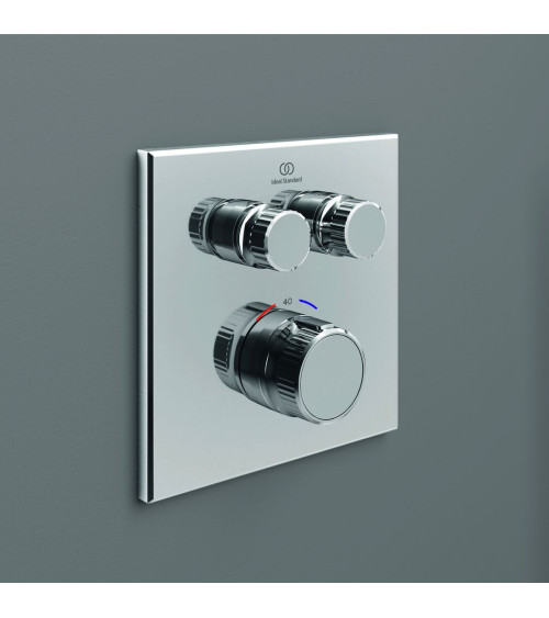 Ideal Standard Ceratherm Navigo potinkinis, termostatinis, dviejų krypčių, maišytuvas kvadratiniu korpusu, A7302