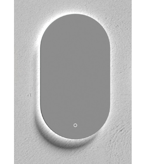 Kamė ovalus veidrodis su foniniu pašvietimu 50x90cm