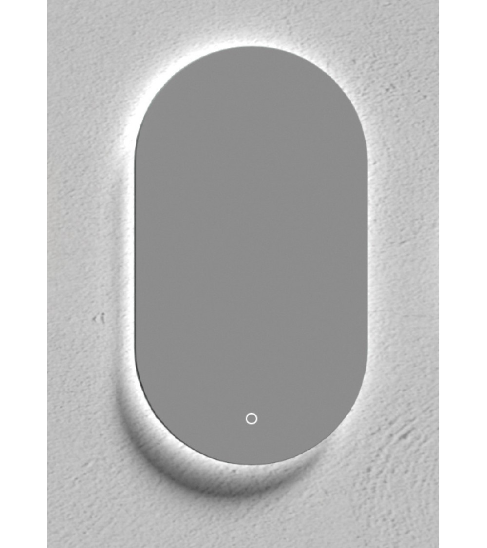 Kamė ovalus veidrodis su foniniu pašvietimu 50x90cm