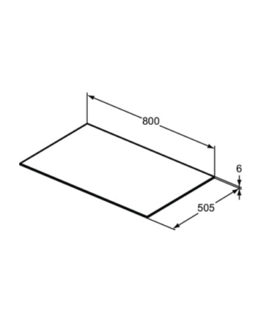 Ideal Standard Conca keramikinis stalviršis 80 cm (800 x 505 x 6 mm)
