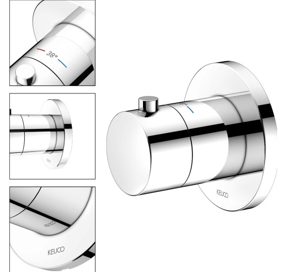 Keuco IXMO potinkinis  termostatinis maišytuvas (apvali apdaila)