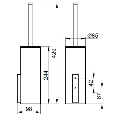 Keuco Edition 400 wc šepečio laikiklis (pasirenkamos spalvos)