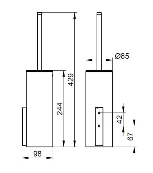 Keuco Edition 400 wc šepečio laikiklis (pasirenkamos spalvos)