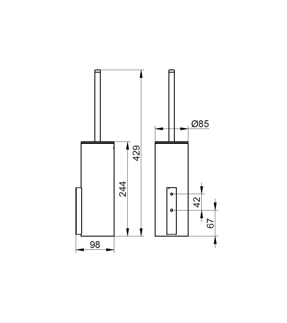 Keuco Edition 400 wc šepečio laikiklis (pasirenkamos spalvos)