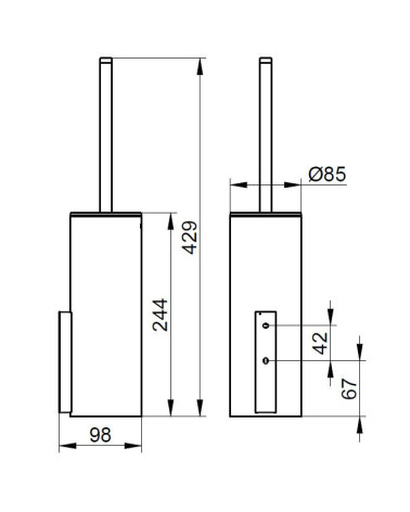 Keuco Edition 400 wc šepečio laikiklis (pasirenkamos spalvos)