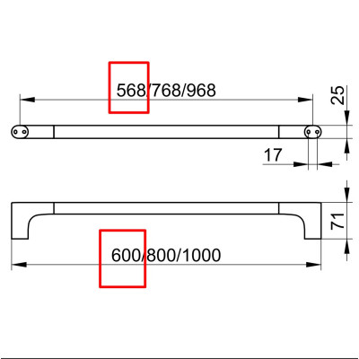 Keuco Edition 400 rankšluosčių laikiklis 600mm (pasirenkamos spalvos)