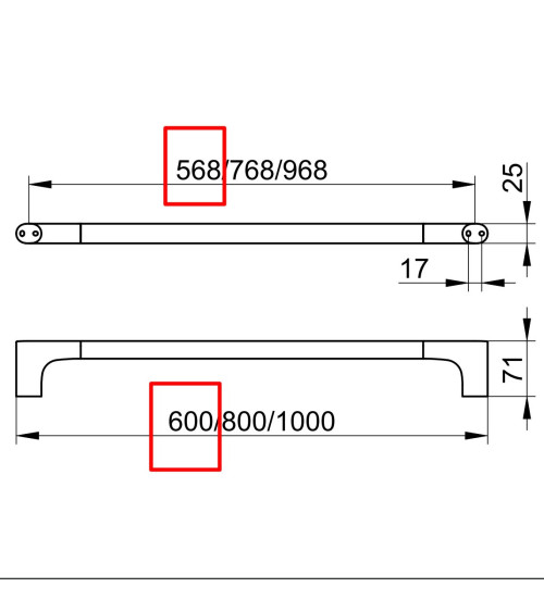 Keuco Edition 400 rankšluosčių laikiklis 600mm (pasirenkamos spalvos)
