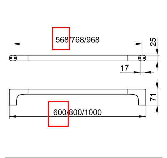 Keuco Edition 400 rankšluosčių laikiklis 600mm (pasirenkamos spalvos)