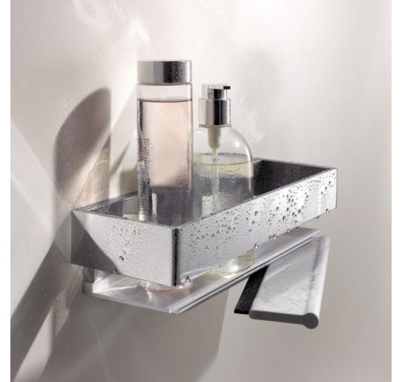 Keuco Edition 11 dušo lentynėlė su integruotu stiklų valytuvu (pasirenkamos spalvos)