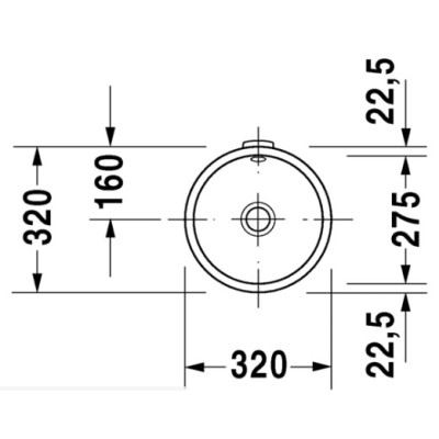 Duravit Architec po stalviršiu montuojamas praustuvas 275mm